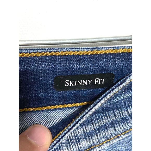 Judy Blue Skinny Fit Jeans Womens 5 / 27 Raw Hem Slit Ankle Stretch Distressed - Picture 8 of 11